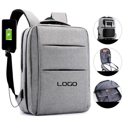 Business Travel Backpack with Trolley Sleeve Design & TSA Friendly